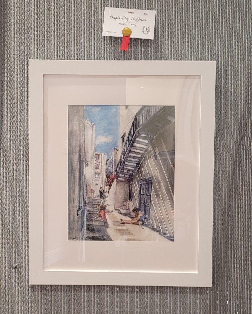 Mitra Sarraf "Bright Day in Greece" 2nd Place Watercolor
