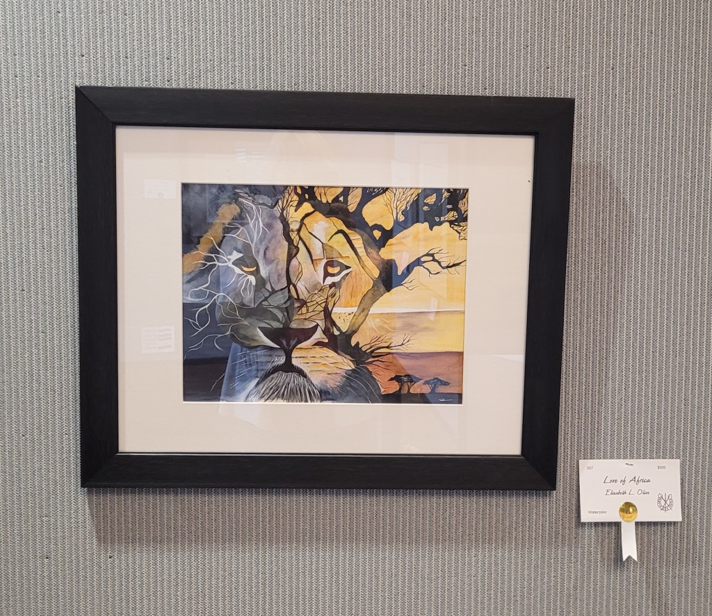 Elizabeth Olive "Love of Africa" 3rd Place Watercolor